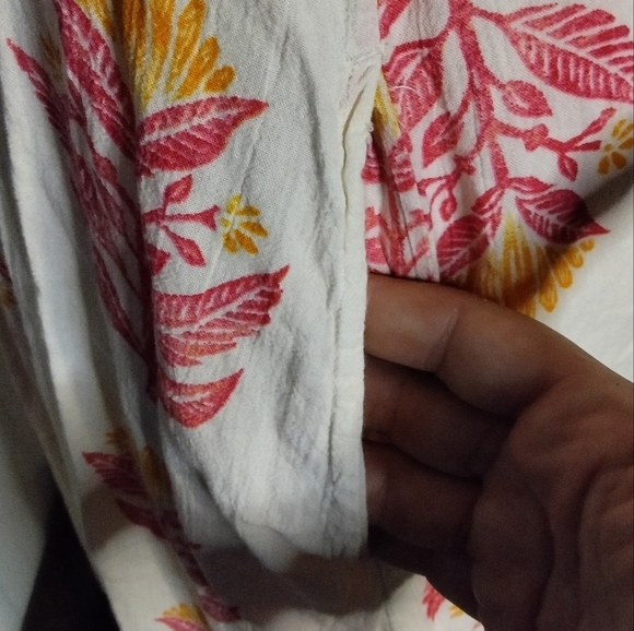 Old Navy Tie Shoulder Swing Style Cotton Gauzey Midi Dress Size Medium - Picture 9 of 9